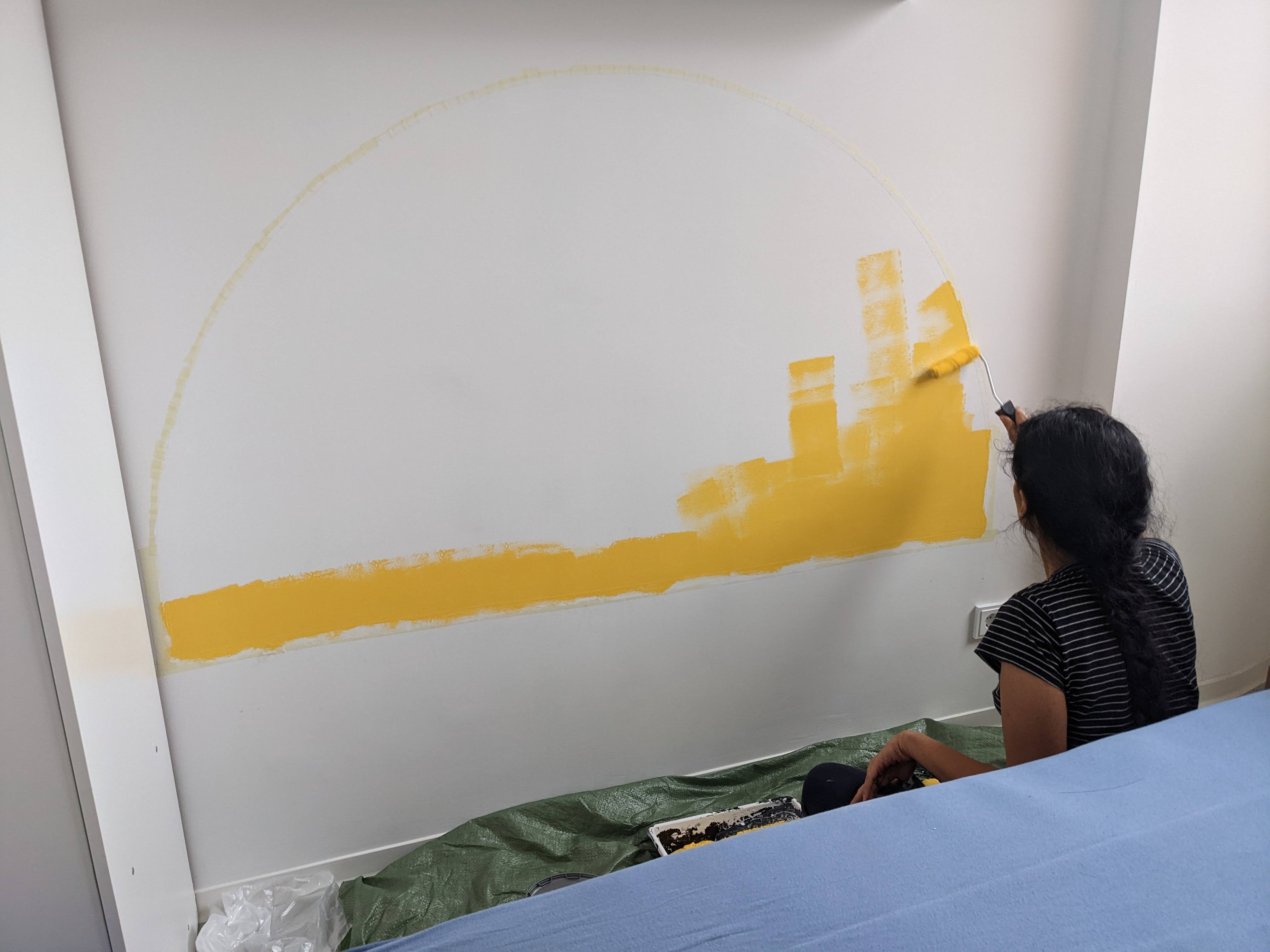 Painting the bedroom
